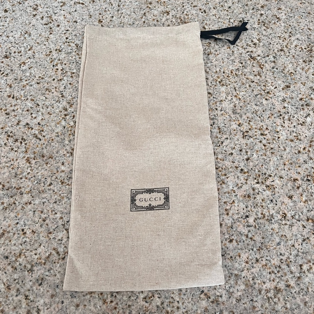 Gucci Drawstring Long Tan/Light Brown Dustbag